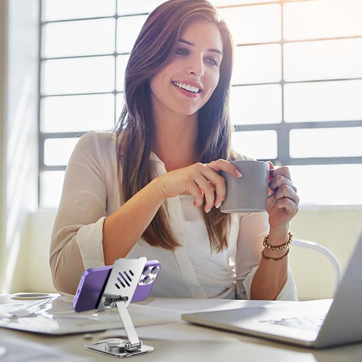 Mobile%20Phone%20stand%20for%20Desk/Bed,%20360%20Degree%20Rotating,%20adjustable%20Foldable%20Cell%20Phone%20Holder,%20Aluminum%20Office%20Desk%20Accessories%20All%20Phones%20-%20Image%2010