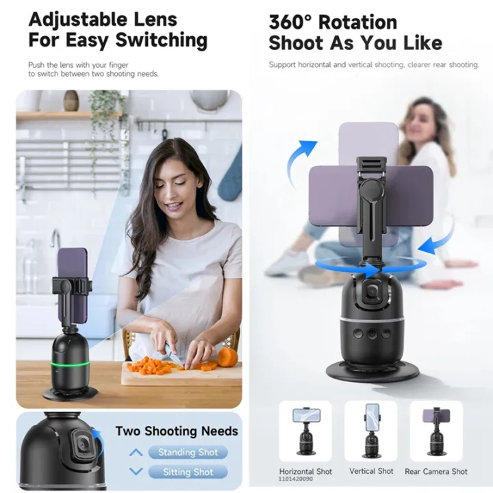 AI%20Smart%20Gimbal%20Auto%20Face%20Tracking%20Gimbal%201200mah%20360%C2%B0%20Rotation%20-%20Image%204