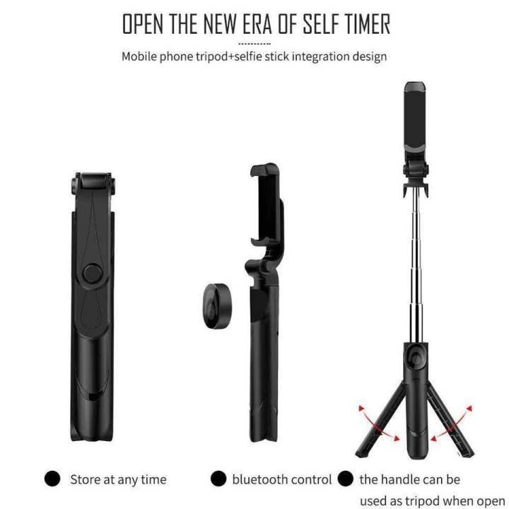 XT02 Wireless Bluetooth Tripod Mobile Phone Selfie Stick