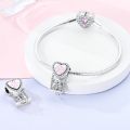HOT Making Jewelry Ladies Bracelet Original Fit Spin Cube Perfume Luxury Pink Collection 925 Sterling Silver Trojan Cat Charm Pandora Gift. 