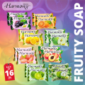 Harmony Fruity Soap Bar with Natural Fruit Extract (75g) (Mix Multipack). 