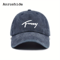 Anrushide Instagram retro gray baseball cap women's summer American washed Original big head circumference trend autumn and winter show face small. 