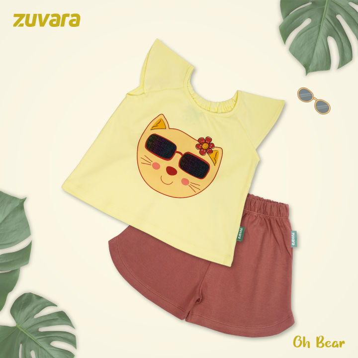 Cotton Top and shorts for Girls (Oh Bear)