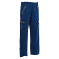 Blue Cotton Back Pocket Design Pants  For Men. 