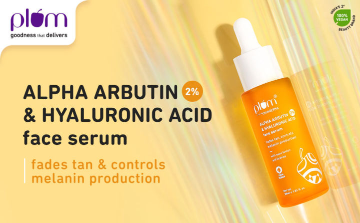 Plum%20Alpha%20Arbutin%202%25%20And%20Hyaluronic%20Acid%20face%20Serum%2030ml%20-%20Image%203