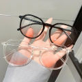 Fashion Korean Girl Glasses Blue Light Anti Women's Wear-【Fullyoung520Store】Gradient Fashion Decorated Cute Sunglasses Glasses. 