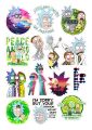 Rick and Morty Sticker Set- 10 pcs | Sticker Pack for Laptop | Decalsnation. 