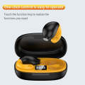 R18 LED Digital Display Wireless Ear Clip Noise Reduction Bluetooth Bone Conduction Headset(Black Yellow). 