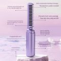 Rechargeable Mini Hair Straightener Brush, Portable Straightening Comb. 