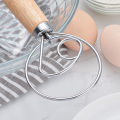Oufeiton Baking Tool Egg Beater Premium Stainless Steel Danish Dough Whisk with Oak Handle Ideal for Baking Mixing Kitchen Baking for Perfect. 