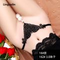 Linguolin 〓Official IP Authorization〓COD〓 Manufacturer Supply Yanbeiwei Lace Plus Size Embroidered Hollow Breathable Thong Shorts for Women with Large Pearl 〓COD〓. 