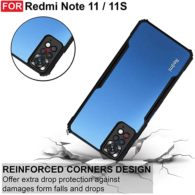 For Redmi Note 11/11s 4G Back Case - Clear PC Back Hybrid Transparent ...