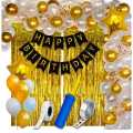 Birthday Decoration Items - Huge 63 Pcs, Happy Birthday Decoration Kit. 