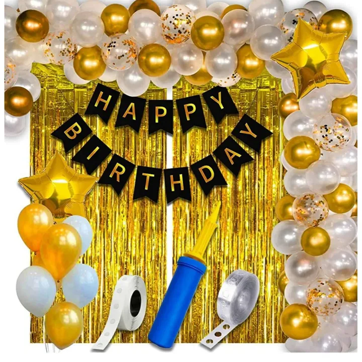 Birthday Decoration Items Huge 63 Pcs Happy Birthday Decoration Kit Daraz .np