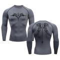 New style Y2K Compression Shirt Men's Fitness Gym Skeleton Sport Running T-Shirt Rashgard Tops Tee Quick Dry Long Sleeve T-Shirt For Men. 