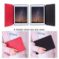 HDD iPad Case with Tri-Fold Stand Automatic Smart Flip Double-Sided Leather 2 Color Slim for iPad Pro 9.7(2018) Black And Red Color. 