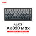 Ajazz AK820 Max Gradient South Facing Keycaps 75% Gasket Mount Hot Swappable Custom Gaming Wireless Mechanical Keyboard - Sea Salt v2 Linear Switch. 