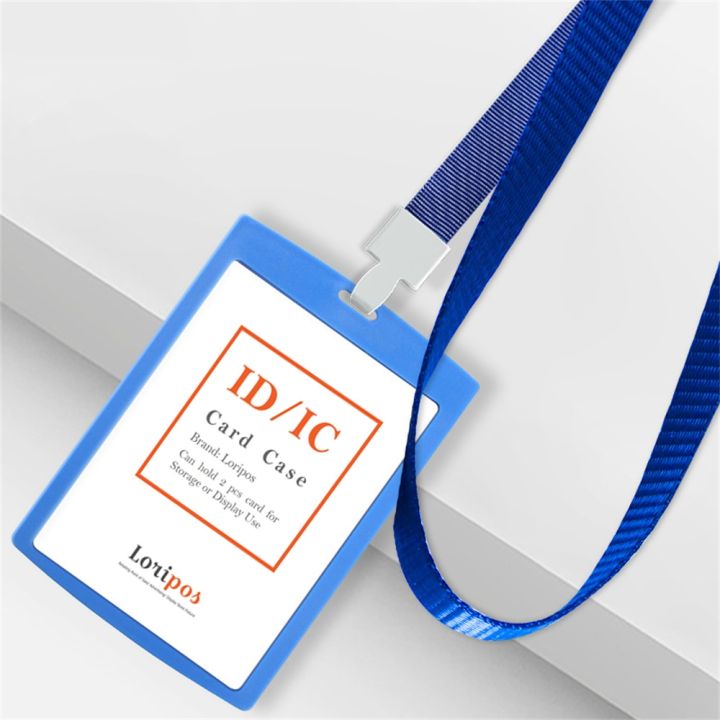 Holders With Rope Student Plastic Holder Employee Name Id Card Cover ...