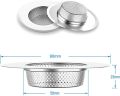 90Mm Kitchen Stainless Steel Sink Strainer Drainer Filter Stopper (Jali) 9Cm. 