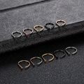 HOT 1PC ASTM F136 Titanium Nose Piercing 18G 20G D Shaped Tragus Helix Nariz Stud Earring Hoop Septum Ring Nostril Body Jewelry. 