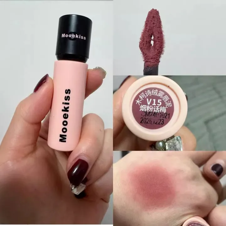 mooekiss%20Mukeshi%20Lip%20Clay%20Lip%20Stain%20Lipstick%20V07%20Velvet%20Lip%20Stain%20V12V04%20Lip%20Clay%20Non-stick%20Cup%20Lip%20Mud%20Balm%20-%20Image%202