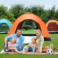 4 Persons Waterproof Family Camping Tent for  – Portable Outdoor Dome Tent for Hiking, Beach & Travel | Easy Setup, Lightweight & UV-Resistant Shelter. 