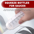 Uonevic Spray the bottle on the ketchup and sauce plastic, and squeeze the bottle with a red pointed lid - condiment 12 packets of 8 ounces of juice and syrup. 