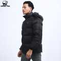Snow Yak Black Full Sleeve Trekking Down Jacket For Men. 