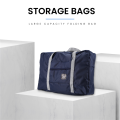 Multifunction Large Capacity Casual Folding Waterproof Luggage Storage Bags Suitcase Handbag Organizer Tote Bag Navy. 