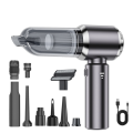 OYPFXMI Car Vacuum Portable Cordless Mini Vacuum Cleaner Compressed Air Duster&Air Blower&Pump Hand Held Vacuum Silver Gray. 