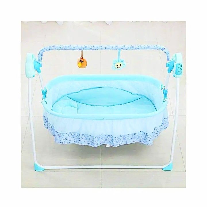 Electric Baby Cradle Swing Control Sleeping Basket Crib