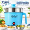 MTS Multifunctional Cooking Electric Pot Electric Cooking Pot, Rapid Noodles Maker, 1.8L Steel Mini Hot Pot Food Steamer Momo Maker 450W. 