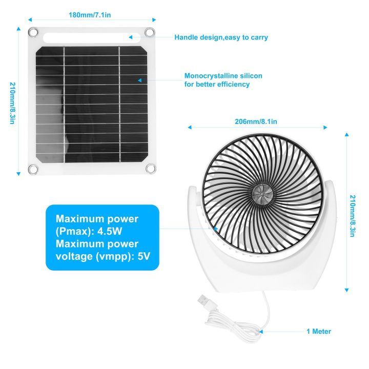 Portable%206W%20Solar%20Powered%20Fan%20Set%20Solar%20Panel%20Monocrystalline%20Silicon%20Solar%20Panel%20Multifunctional%20Solar%20Power%20Recharger%20-%20Image%206