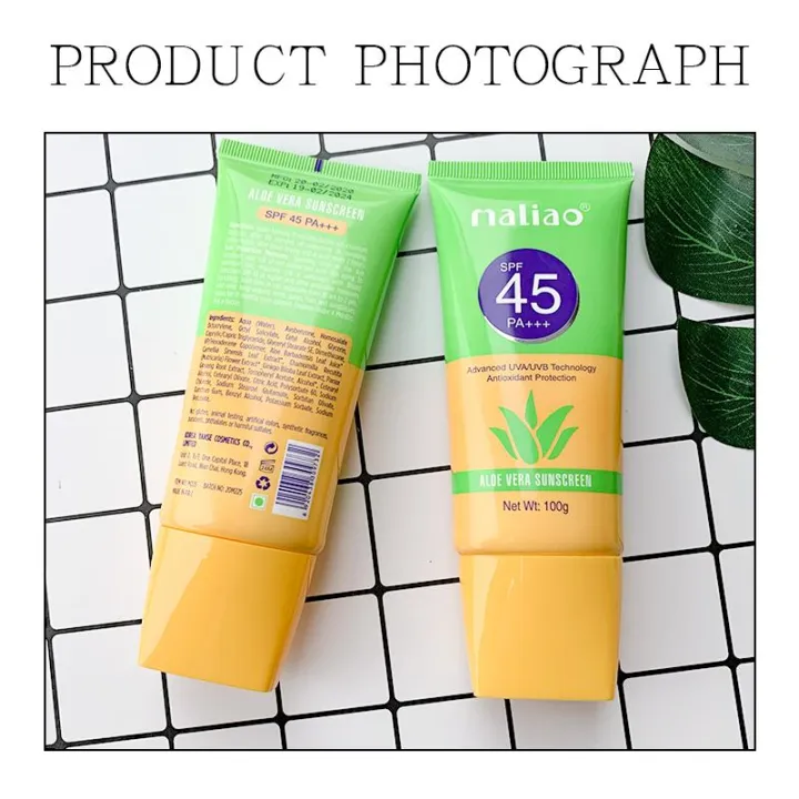 Maliao%20225%20Aloe%20Vera%20Sunscreen%20Advance%20UVA/UVB%20Technology%20SPF%2045%20PA+++%20Antioxidant%20Protection%20100g%20-%20Image%203