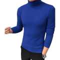 Royal Blue Highneck Turtleneck Sweater Pullover for Men. 