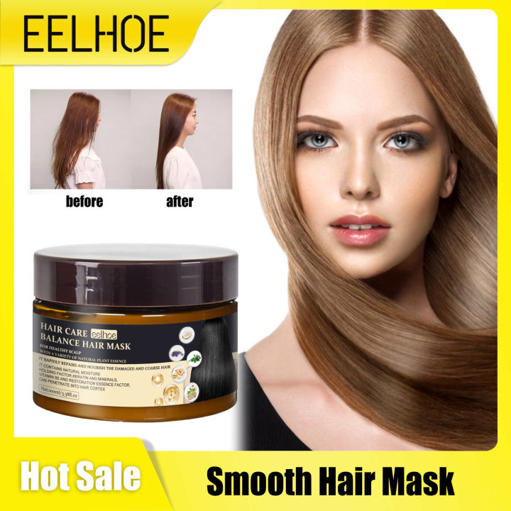 Straight Hair Mask Smoothing Shining Repairing Damage Dry Frizzy Hair Treatment Nourishing Restoring Softening Hairs Mask Cream