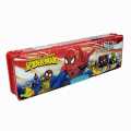 Magnetic Spiderman Double Layer Pen Pencil Box Stationery Organizer with Sharpener for School Boys (6x20cm). 