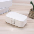12*7.5*4cm Macaron Jewelry Box Fashion Leather Travel Jewelry Box Portable Ring Jewelry Box for Woman Home Travel. 