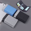 Short Men Wallets Fashion Multi-position  Canvas Money Clip Coin Purse Card Holder Three Fold Purse Shopping. 