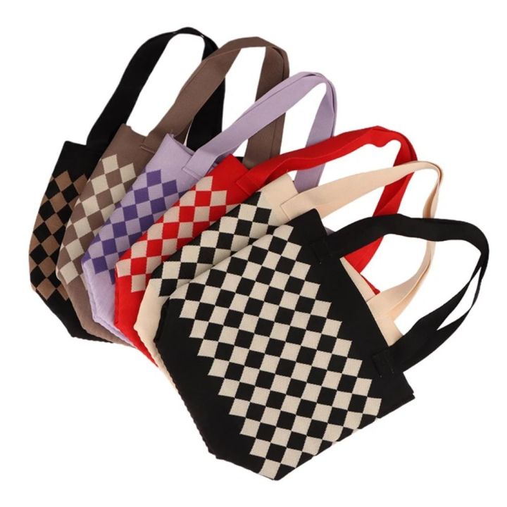 Fashionable%20Rhombus%20Knitted%20Knitted%20Shoulder%20Bag%20Comfortable%20Handle%20Plaid%20Crochet%20Tote%20Bag%20Multifunctional%20Large%20Capacity%20Women's%20Handbag%20Beach%20-%20Image%208