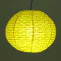 Yellow self flower design  Lokta Paper Handmade Hanging Lampsize 11*11 inch. 