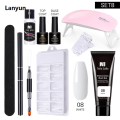 Lanyun Nail Gel Set 6W LED Lamp Full Manicure Set Quick Extension Nail Kit Gel Building Polygels Set For Nail Polish Tool Kit. 