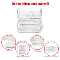 Air Fryer Rack for Dual Air Fryer 304 Stainless Steel Multi-Layer Dehydrator Rack Toast Rack Air Fryer Accessories. 