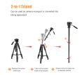 ZOMEI Q310 Professional Aluminum Alloy Camera Video Tripod 4-Section Extendable Tripod Monopod with Fluid Damping Head Flip Buckle Design for DSLR Cameras Max. Load Capacity 10kg. 