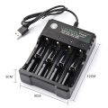 18650 Lithium Battery Charger 4 Slot 3.7V Smart USB Charging Stand 14500 Bright Flashlight Charger. 
