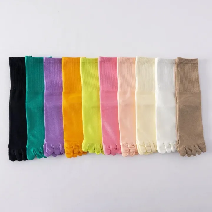 New%205%20or%2010%20Pairs%20Women%20Sports%20Toe%20Socks%20with%20Separate%20Fingers%20High%20Tube%20Five%20Finger%20Cotton%20Crew%20Socks%20Yoga%20High%20Quality%20-%20Image%206