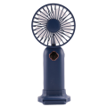 FORIDE Portable Handheld Fan USB Mini Fan Rechargeable Digital Display Lazy Air Cooler Fan for Outdoor Home Office-Blue. 