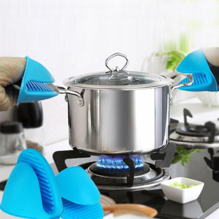 Silicone Set Of 2 Oven Gloves Pot Holder Heat Resistant,Oven Mitts Cooking Pinch Grips Glove Hand Clip Convenient Pot Holder Kitchen Pot Holder Utensil Tool (Multicolor)