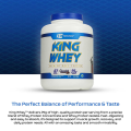 Ronnie Coleman King Whey Protein 5lbs 2.27kg Chocolate Flavor with 100% Whey Protein ISOLATE and Concentrate Blend. 