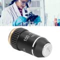 Biological Microscope Lens 195 Achromatic Black Objective Lens 100X Oil High Power Objective Interface. 